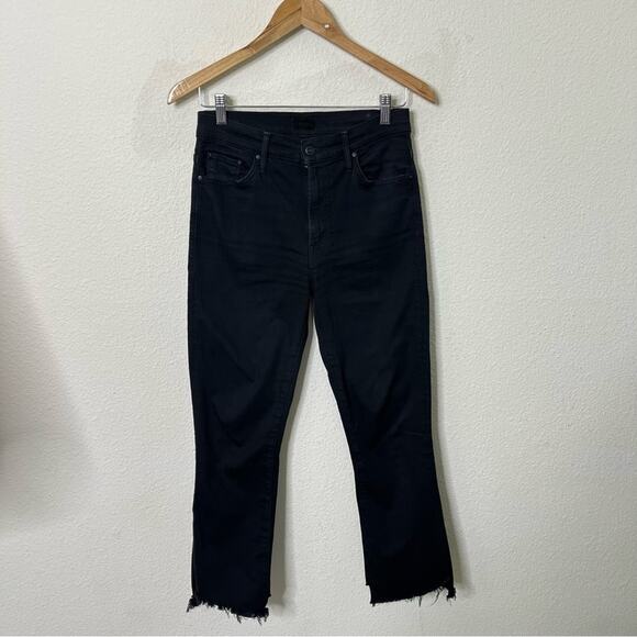 Mother The Insider Crop Two Step Fray Black Jeans in Not Guilty Womens Size 29 - Picture 4 of 10